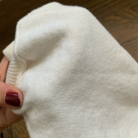 WILDFOX X BARBIE COLLECTION Warm Up pullover Sweater White Women’s Size Small - Picture 10 of 16